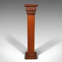 Discount Pamono Vintage Continental Walnut Torchere Stand Display Column, 1950s