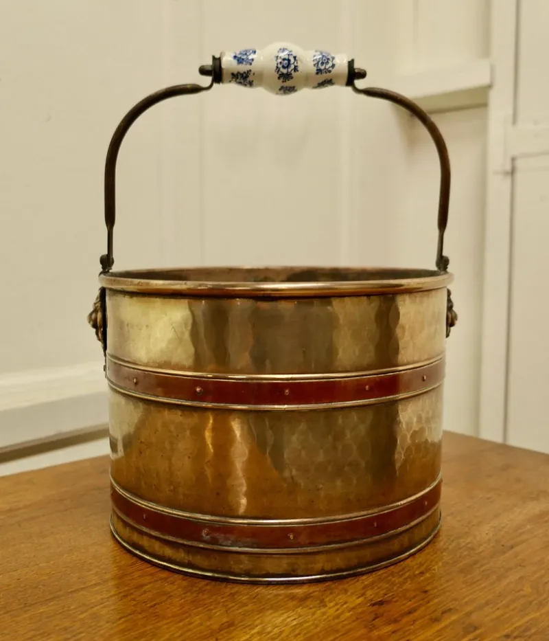 Pamono Vintage Copper and Brass Wine Cooler, 1930> Ice Buckets & Wine Coolers