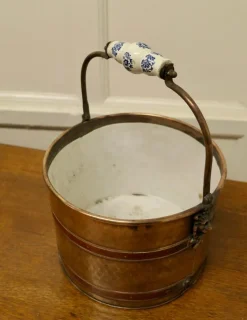 Pamono Vintage Copper and Brass Wine Cooler, 1930><noscript><img width=