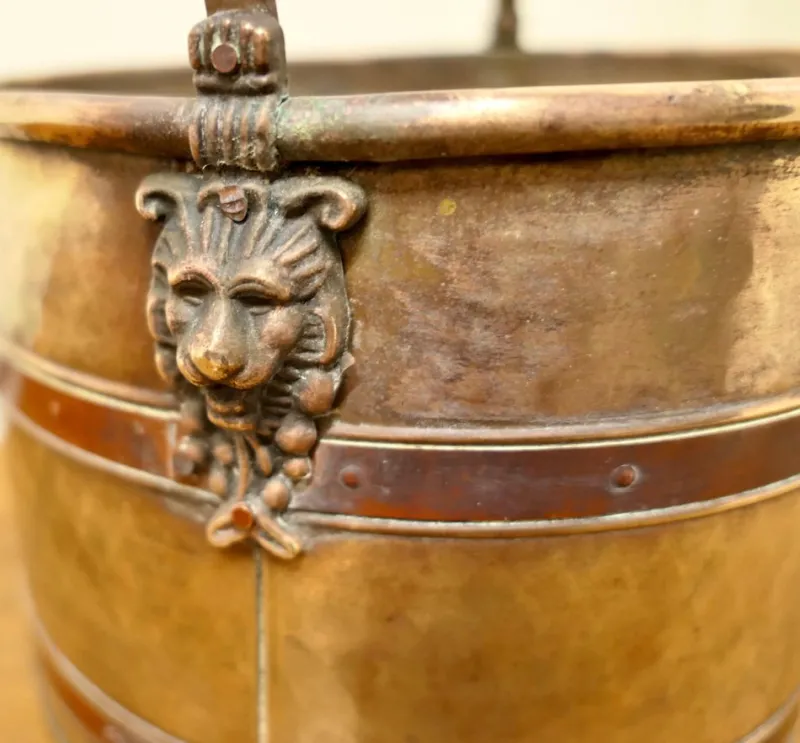 Pamono Vintage Copper and Brass Wine Cooler, 1930> Ice Buckets & Wine Coolers
