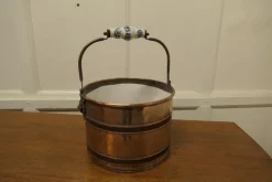 Pamono Vintage Copper and Brass Wine Cooler, 1930><noscript><img width=