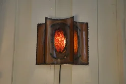 Pamono Vintage Copper and Resin Wall Light from Accolay, 1950s><noscript><img width=