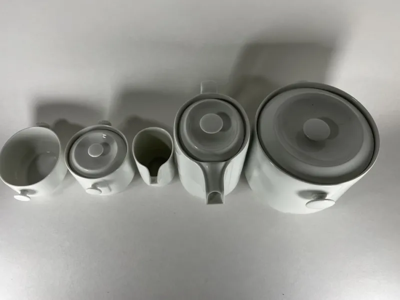 Pamono Vintage Coquet Porcelain, 1970s, Set of 5> Dinnerware Accessories
