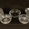 Pamono Vintage Crystal Bowls, 1940s, Set of 5> Bowls