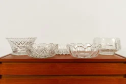Pamono Vintage Crystal Bowls, 1940s, Set of 5><noscript><img width=
