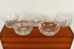 Pamono Vintage Crystal Bowls, 1940s, Set of 5><noscript><img width=