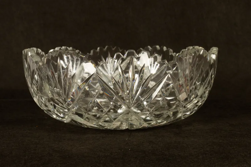 Pamono Vintage Crystal Bowls, 1940s, Set of 5> Bowls