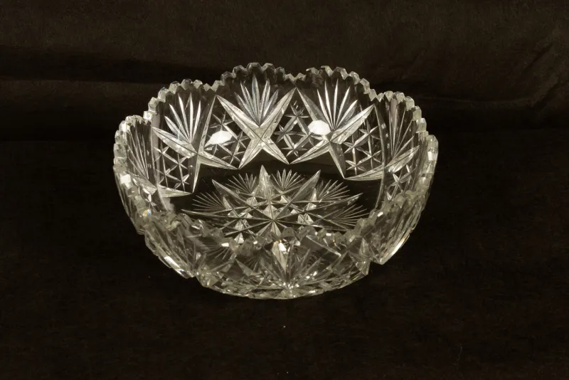 Pamono Vintage Crystal Bowls, 1940s, Set of 5> Bowls