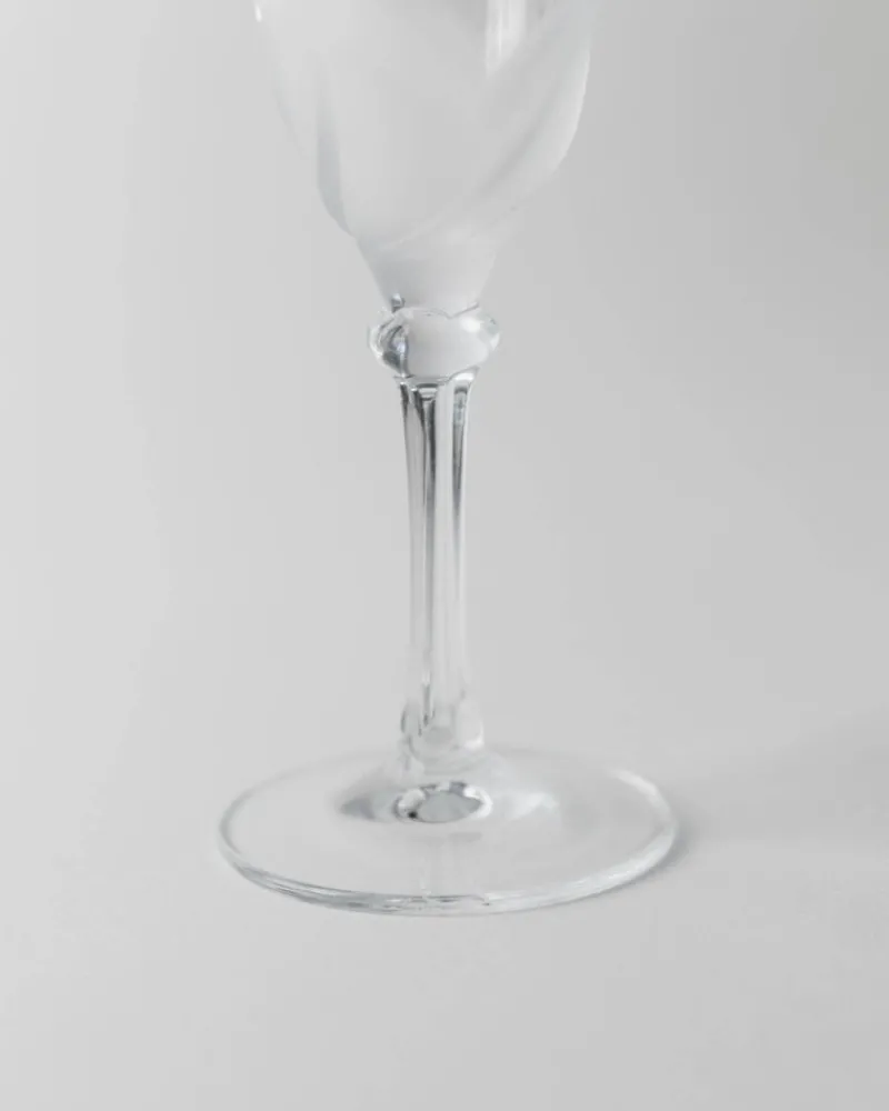 Pamono Vintage Crystal Glass Champagne Glasses by J.G. Durand, 1970s, Set of 6> Glassware