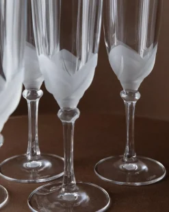 Pamono Vintage Crystal Glass Champagne Glasses by J.G. Durand, 1970s, Set of 6><noscript><img width=
