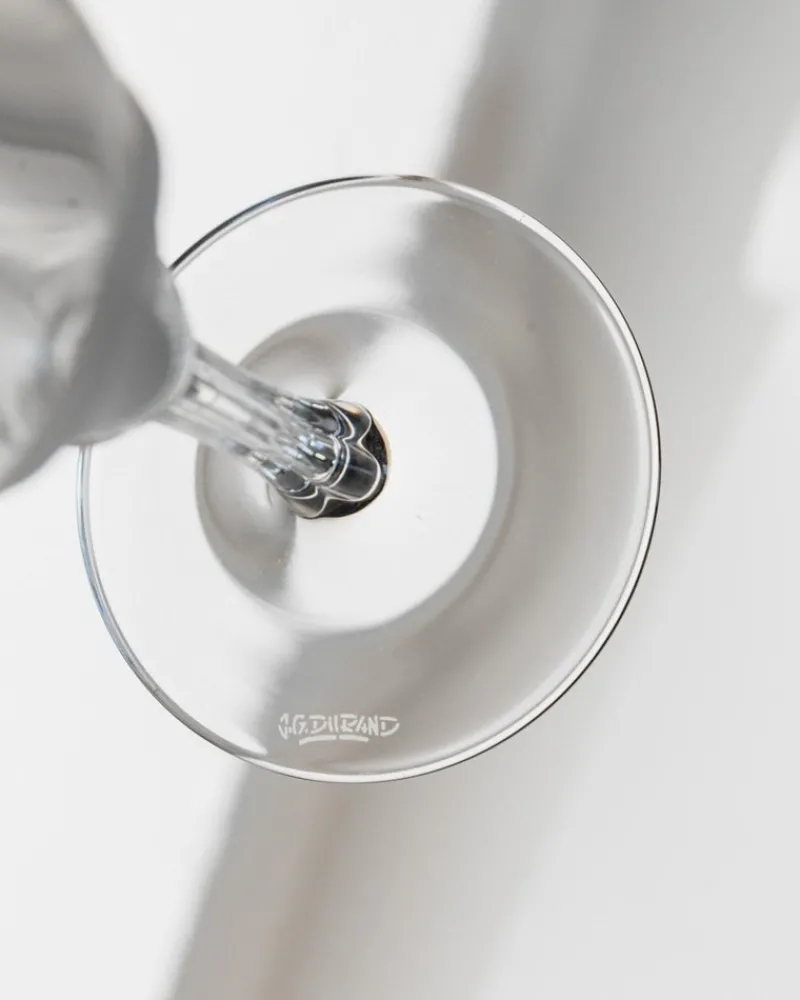 Pamono Vintage Crystal Glass Champagne Glasses by J.G. Durand, 1970s, Set of 6> Glassware