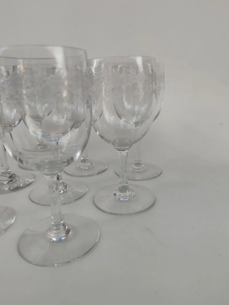 Outlet Pamono Vintage Crystal Glasses from Baccarat, 1920, Set of 8