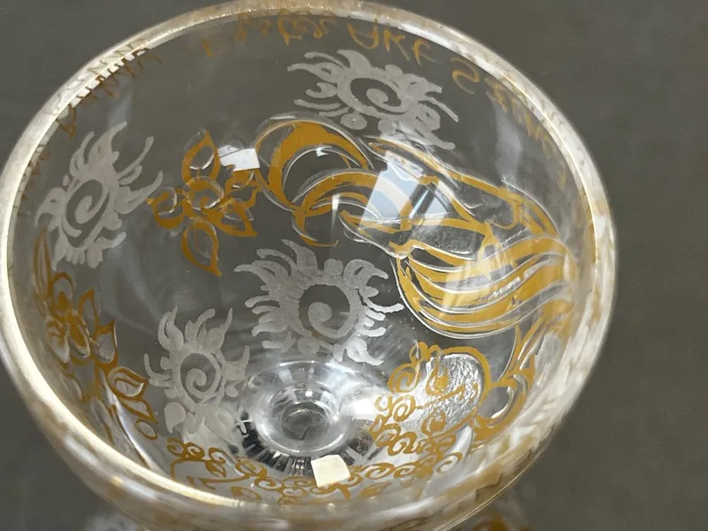 Pamono Vintage Crystal Glasses Magic Flute Model by Bjørn Wiinblad for Rosenthal, 1960s, Set of 5> Glassware