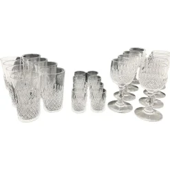 Clearance Pamono Vintage Crystal Glasses, Set of 24