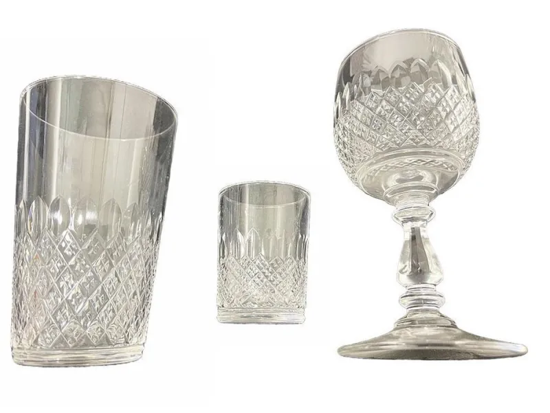 Clearance Pamono Vintage Crystal Glasses, Set of 24