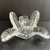 Clearance Pamono Vintage Crystal Leaf Bowl from Vannes, France, 1960s
