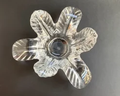 Clearance Pamono Vintage Crystal Leaf Bowl from Vannes, France, 1960s