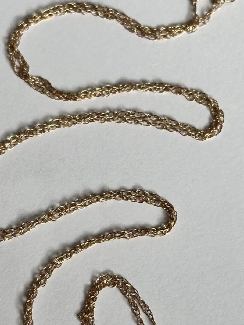 Outlet Pamono Vintage 9ct Gold Cubic Zirconia Pendant Necklace