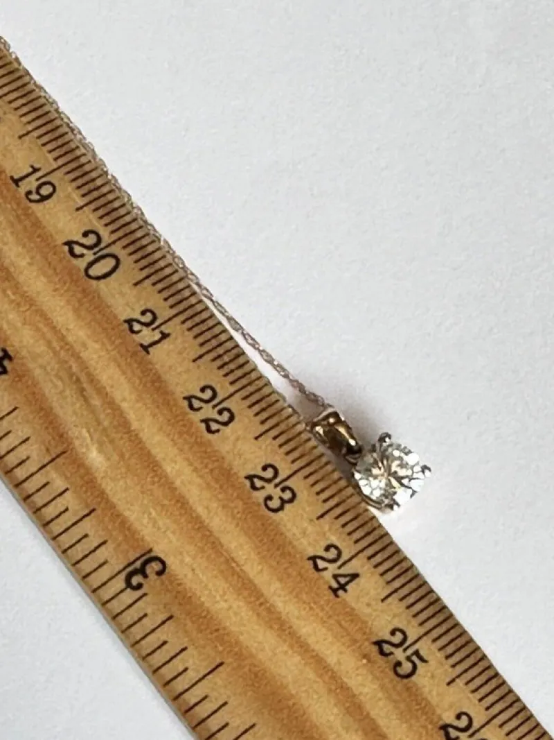 Outlet Pamono Vintage 9ct Gold Cubic Zirconia Pendant Necklace