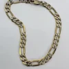 Clearance Pamono Vintage 9ct Gold Diamond Cut Figaro Bracelet