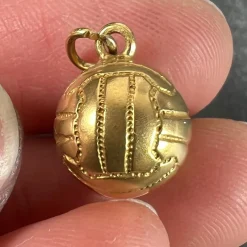 Pamono Vintage 18ct Gold Football Soccer Ball Charm Pendant, 1960s><noscript><img width=