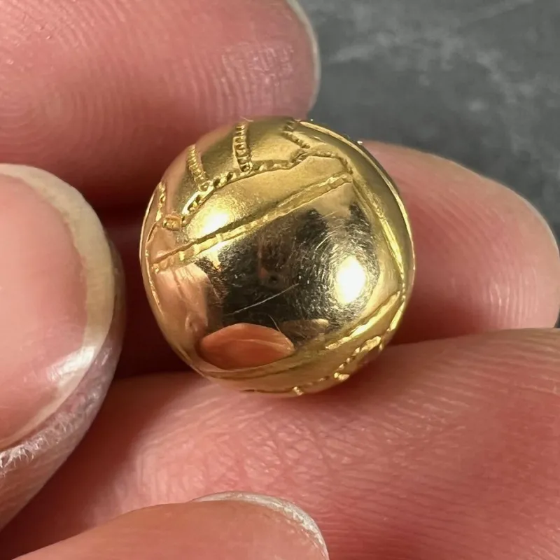 Pamono Vintage 18ct Gold Football Soccer Ball Charm Pendant, 1960s> Necklaces