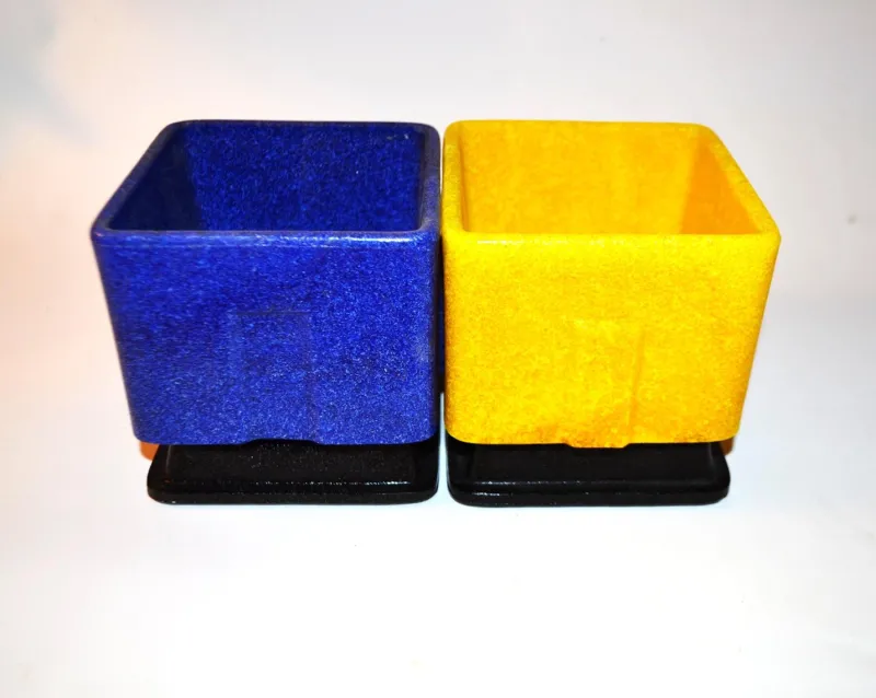 Pamono Vintage Cubic Flower Pots by A.D. Copier, 1920s, Set of 4