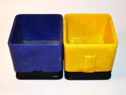 Pamono Vintage Cubic Flower Pots by A.D. Copier, 1920s, Set of 4