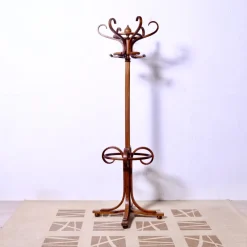 Pamono Vintage Curved Beech Coat Stand, 1970s> Racks, Hooks & Valets
