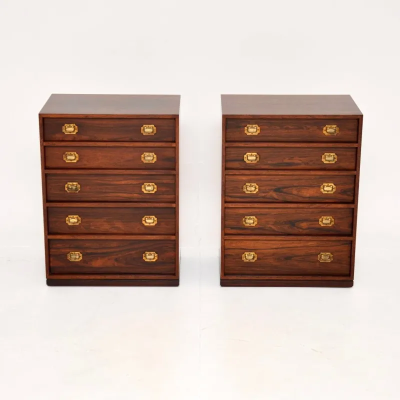 Pamono Vintage Danish Bedside Chests by Henning Korch for Silkeborg, 1960s, Set of 2> Dressers, Commodes & Chests