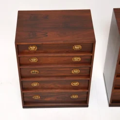 Pamono Vintage Danish Bedside Chests by Henning Korch for Silkeborg, 1960s, Set of 2><noscript><img width=