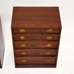 Pamono Vintage Danish Bedside Chests by Henning Korch for Silkeborg, 1960s, Set of 2><noscript><img width=