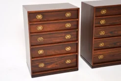 Pamono Vintage Danish Bedside Chests by Henning Korch for Silkeborg, 1960s, Set of 2><noscript><img width=