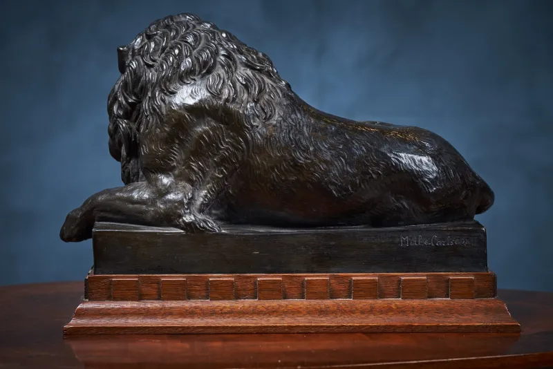 Clearance Pamono Vintage Danish Black Terracotta Lion by Carlsson for P. Ibsen, 1960s