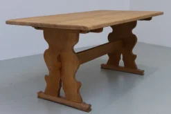 Pamono Vintage Danish Brutalist Oak Dining Table, 1960s> Dining Tables & Sets