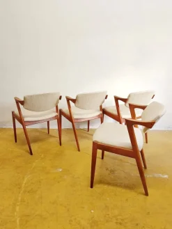 Pamono Vintage Danish Chairs N.42 Model Z by Kai Kristiansen, 1950s, Set of 4