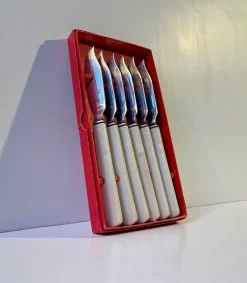 Hot Pamono Vintage Danish Fish Knives by Kay Bojesen for USC Copenhagen, 1950s, Set of 6