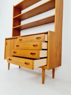Pamono Vintage Danish Freestanding Book Case in Teak by Bengt Ruda, 1960s><noscript><img width=