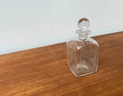Pamono Vintage Danish Glass Bottle With Engraving