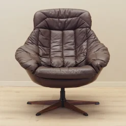 Outlet Pamono Vintage Danish Leather Swivel Chair by H.W. Klein for Bramin, 1960s