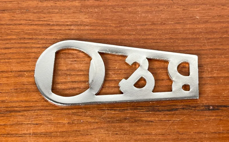 Pamono Vintage Danish Metal Bottle Opener from Bang & Olufsen, 1970s
