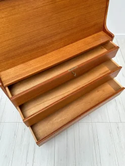 Pamono Vintage Danish Model 88 Secretary in Teak by Arne Wahl Iversen for Vinde Møbelfabrik, 1960s><noscript><img width=