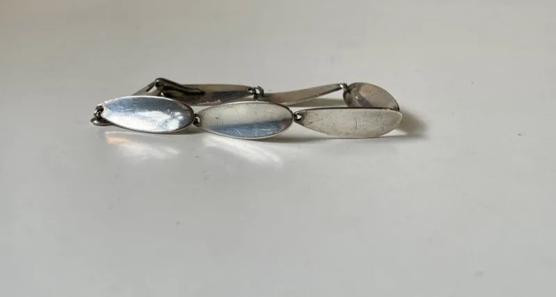 Pamono Vintage Danish Modern Silver Bracelet with Leaves from AJ Sterling, 1960s> Bracelets