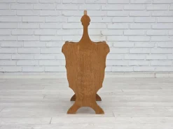 Pamono Vintage Danish Newspaper Holder in Oak and Furniture Mesh, 1970s><noscript><img width=