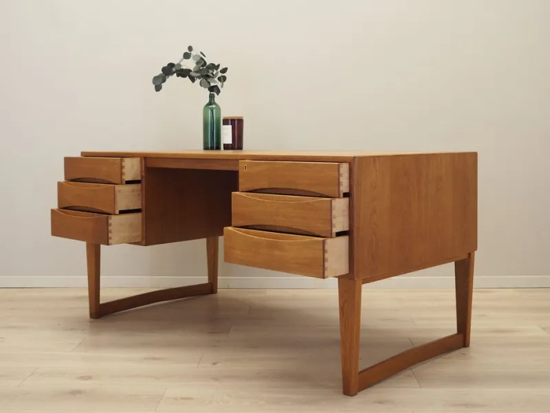Best Pamono Vintage Danish Oak Desk by Christian Møller, 1960s
