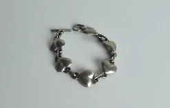Pamono Vintage Danish Pewter Bracelet by Fink Design, 1970s><noscript><img width=