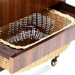 Pamono Vintage Danish Rosewood Bar Trolley by Erling Torvits><noscript><img width=