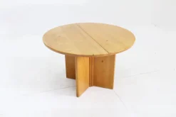 New Pamono Vintage Danish Round Extendable Dining Table in Wood, 1960s