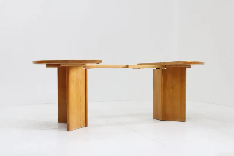 New Pamono Vintage Danish Round Extendable Dining Table in Wood, 1960s