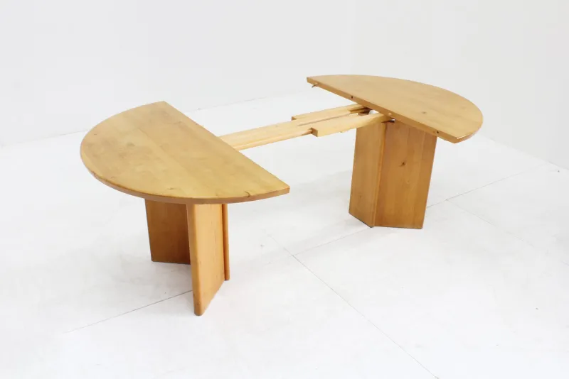 New Pamono Vintage Danish Round Extendable Dining Table in Wood, 1960s